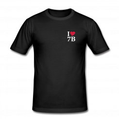 T-Shirt "I love 7B" schwarz 2r 