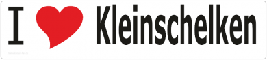 Aufkleber "I love Kleinschelken" lang 