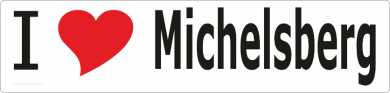 Aufkleber "I love Michelsberg" lang 