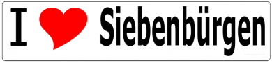Aufkleber "I love Siebenbürgen" lang 