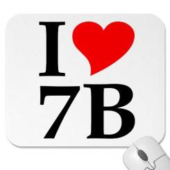 Mauspad "I love 7B" 