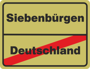 Aufkleber Ortsschild Deutschland-Siebenbürgen 