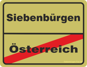 Aufkleber Ortsschild Österreich-Siebenbürgen 