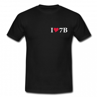 T-Shirt "I love 7B" schwarz 