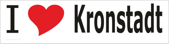 Aufkleber "I love Kronstadt" lang 