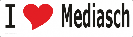 Aufkleber "I love Mediasch" lang 