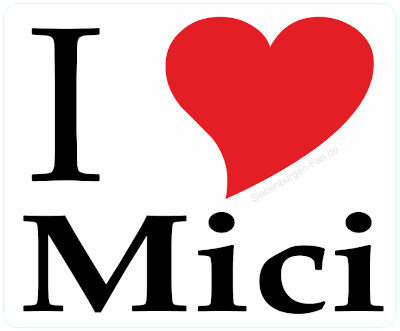 Aufkleber "I love Mici" 
