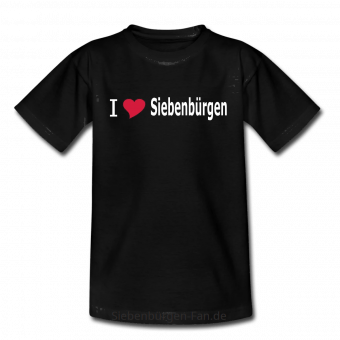 T-Shirt "I love Siebenbürgen" schwarz einzeilig 