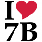 Mauspad "I love 7B" 