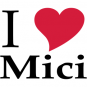Lätzchen "I love Mici" 